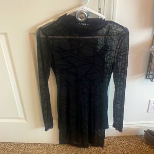 Sheer zig zag dress